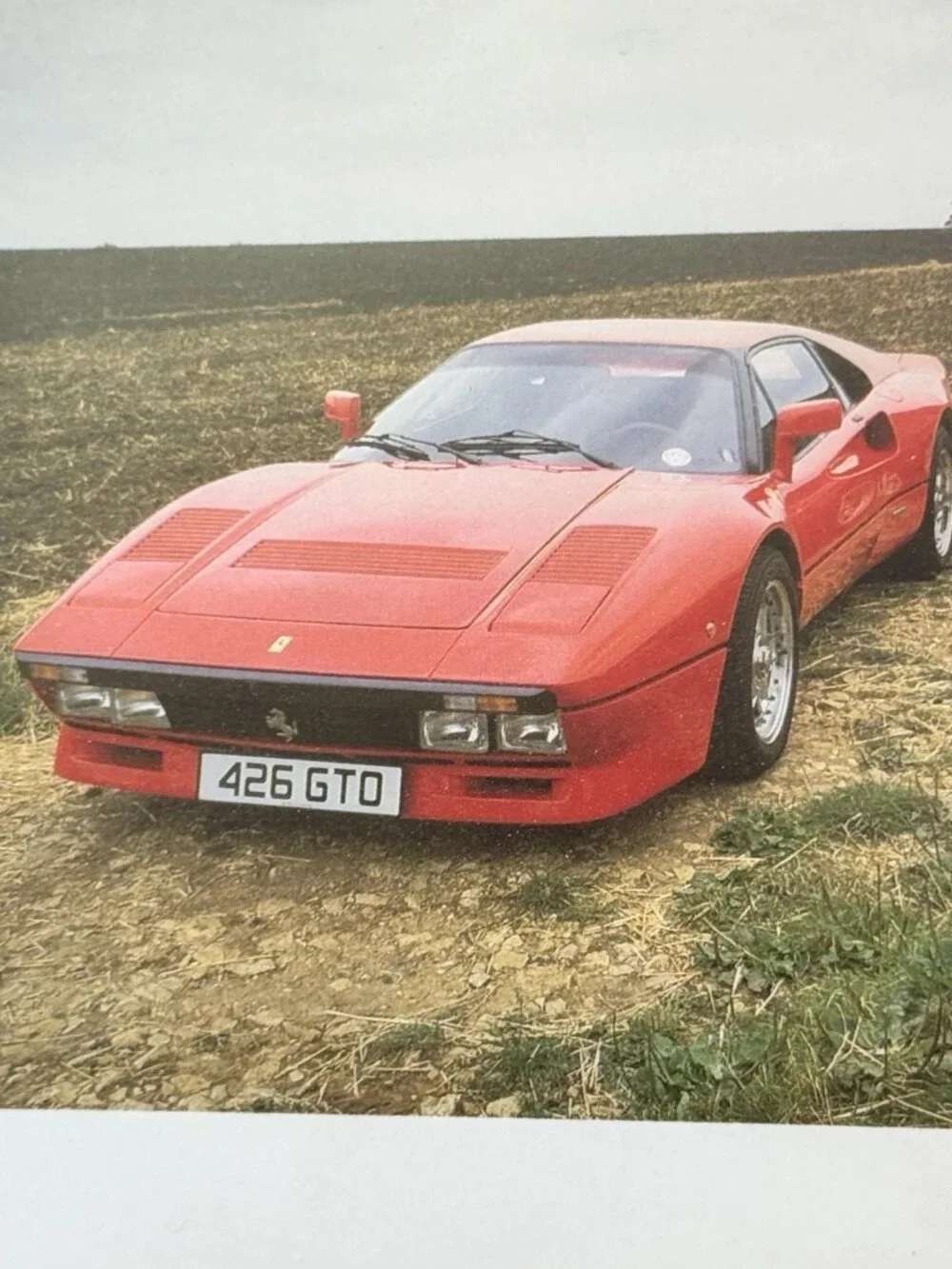 Vintage 80s Ferrari 288 GTO Daytona Framed Print Wall Art